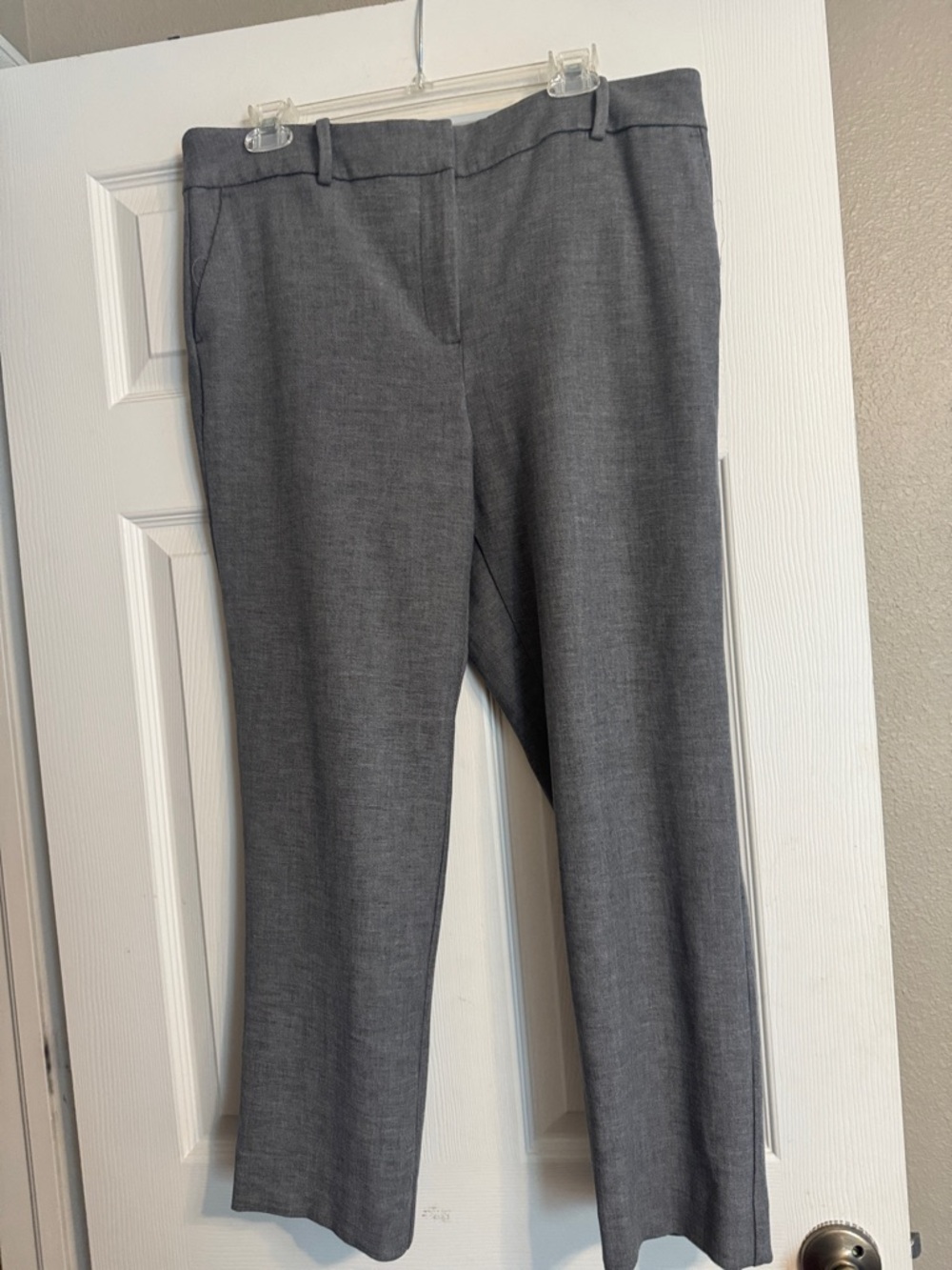 Ann Taylor Gray Straight Leg Dress Pants